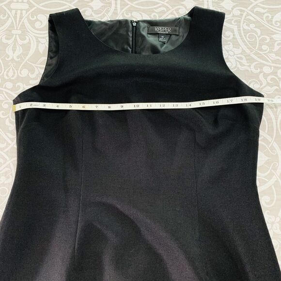 Kasper Separates Dress Women Size 10 Black Classic Sheath Slit Dark Academia - Picture 5 of 8